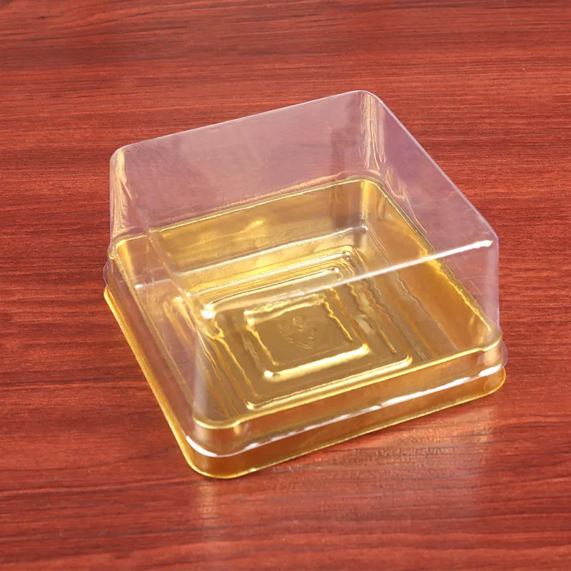 新しいカップケーキキャリア50セット5 8 5 8 4 cmミニサイズ透明なプラスチックケーキボックス