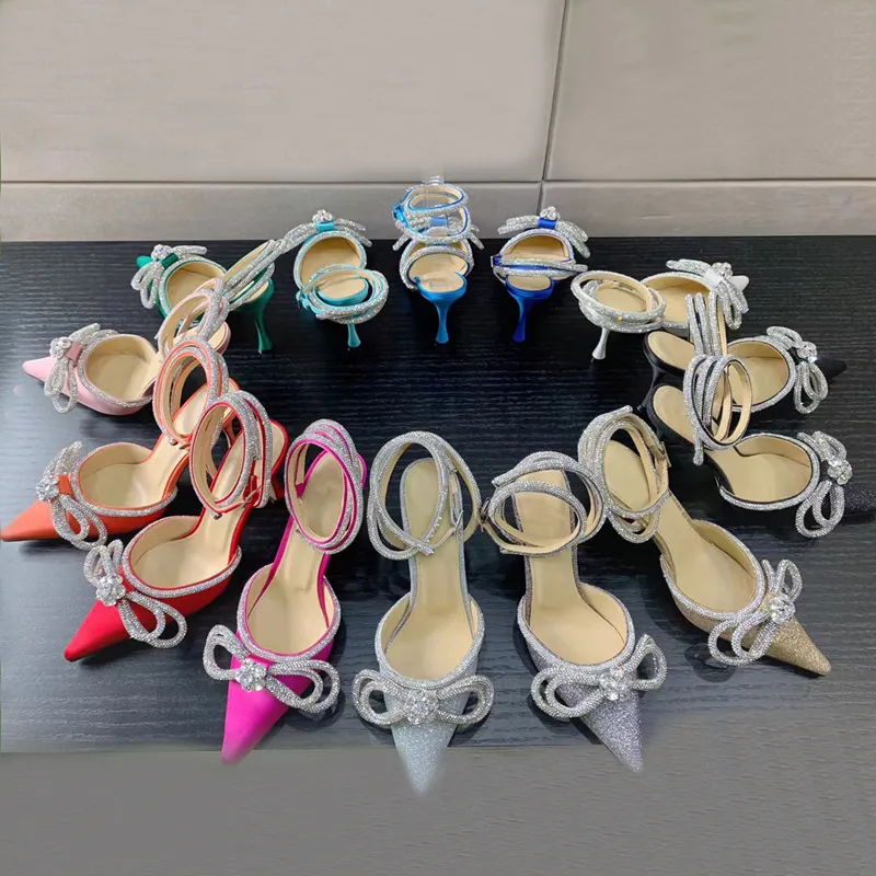 Sandalen High Heeled Sandalen für Frauen Mach Tp Qualität Bug Strass Strasskristal