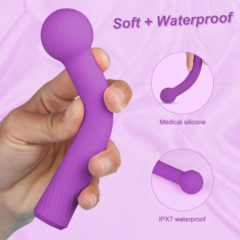 Soft Silicone Dildo Vibrator Clitoris sexy Toy for Women 9 Vibration Super Flexible Wand Clit Stimulator Quality Massage Stick