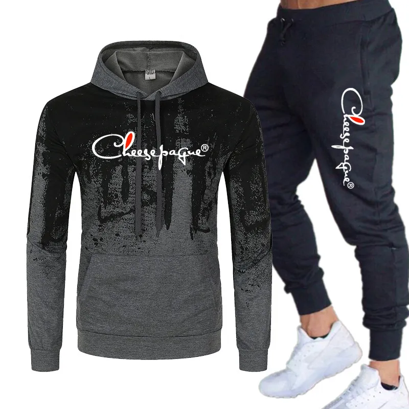 2022 Hoodies Masculinos Mulheres Tracksuit Inverno Fleece Algodão Terno Quente Suéter Marca Roupas Homens Jaqueta + Calças 2 Pçs Plus Size 3XL