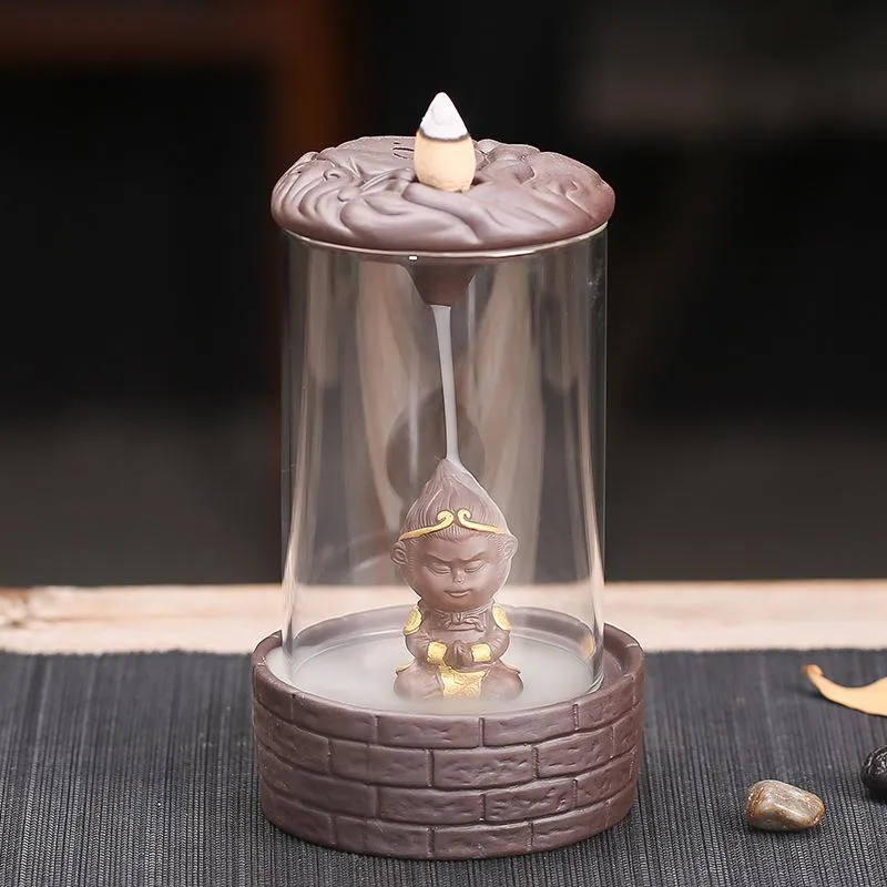 Backflow Buddha Incense Holder Burner Monkey King Buddha Incense Holder