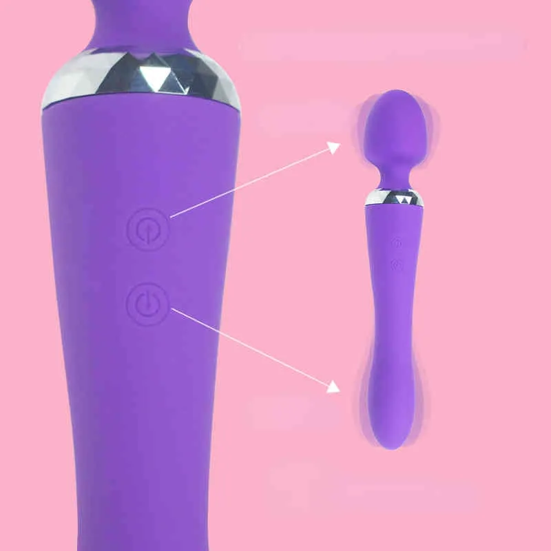 NXY Vibrators Creative Double Head аккумуляторная водонепроницаемая вибрирующая палка сгибается сгибаемая женская мастурбация мужской и секс-аппарат 0113