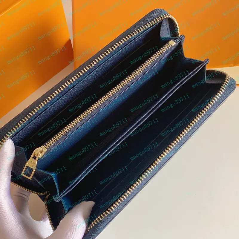 Hommes portefeuille portefeuille zipper sac portefeuille pour la carte en cuir en cuir porte-poche de poche