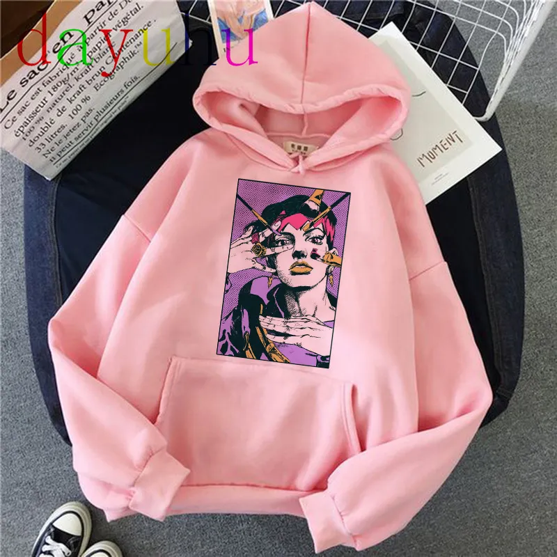 JoJo Bizarre Adventure Hoodie Japanese Anime Menwomen Funny Sweatshirt Harajuku Cartoon Hip Hop Vintage Clothes Male Hooded5320893