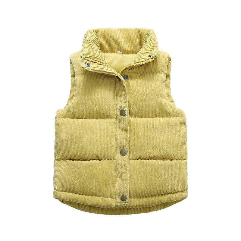 Autumn Children Warm Thicken Vest Baby Cotton Waistcoat Kids Outerwear Coat Clothing Boys Girls Brand Jackets 220110