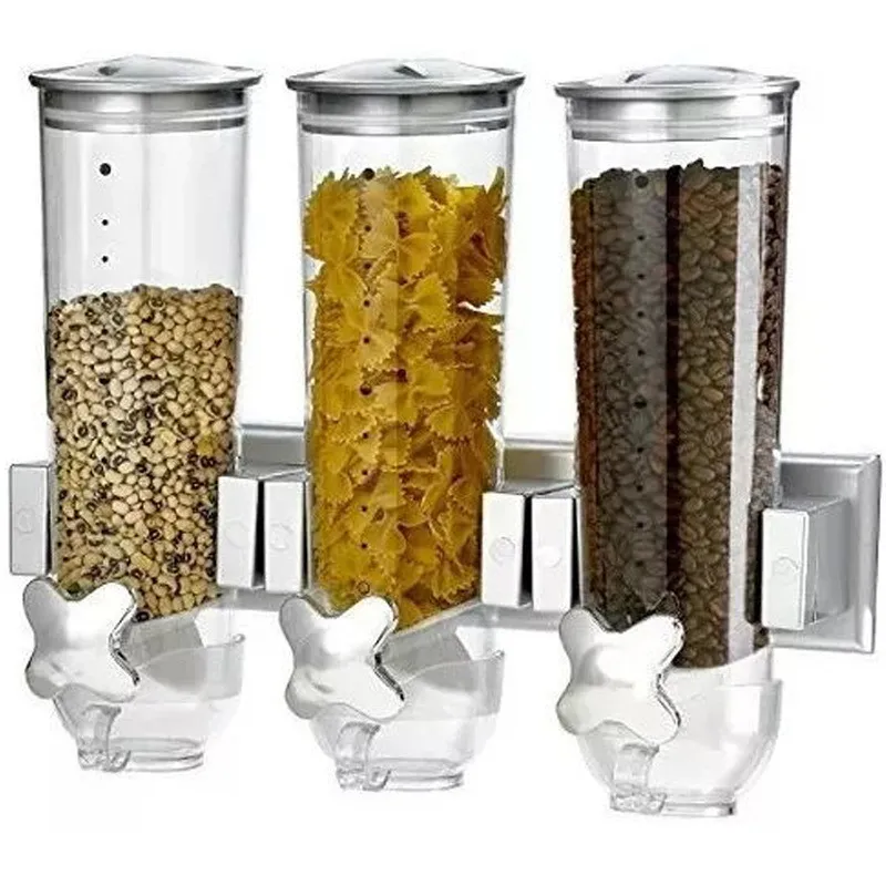 Fat spannmålsmaskin kök lagring containrar rund korn dispenser havre lagring tank självbetjäning matlagring behållare y1119245j