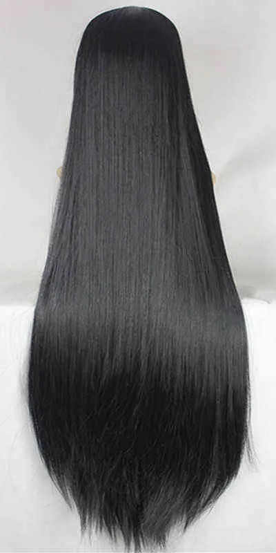 Haarstuk FEI Toon Zwarte Pruik 100cm 40 inches Synthetisch Hittebestendig Vezel Lange Halloween Carnaval Kostuum COS Spelen Straight Hair 0121