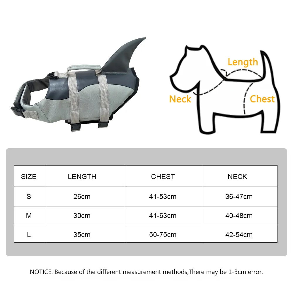 Pet köpek can yeleği deniz kızı köpekbalığı tasarım kıyafetleri can yeleği yakalı koşum tasarrufu tasarrufu evcil köpek yüzme koruyucusu yaz mayo y200922194y