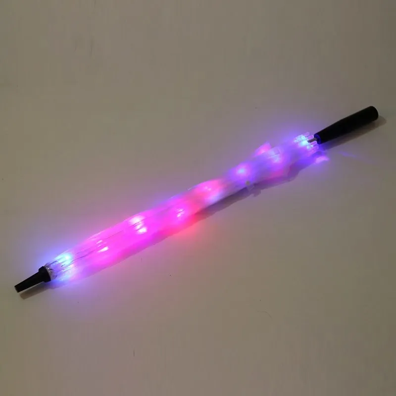 LED -ljusa transparent för miljögåva som lyser lysande paraplyer Party Activity Props Long Handle Paraply T2001177244986