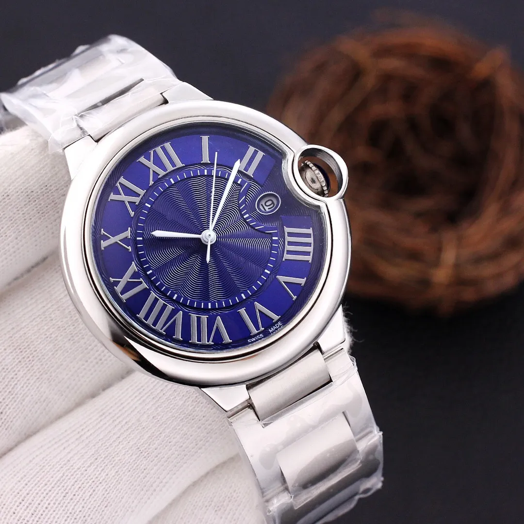 Wybuchowy 3-pinowy klasyczny zegarek męski importowany Cowhide 316 Pasek ze stali nierdzewnej W pełni automatyczny ruch mechaniczny Diamond2908