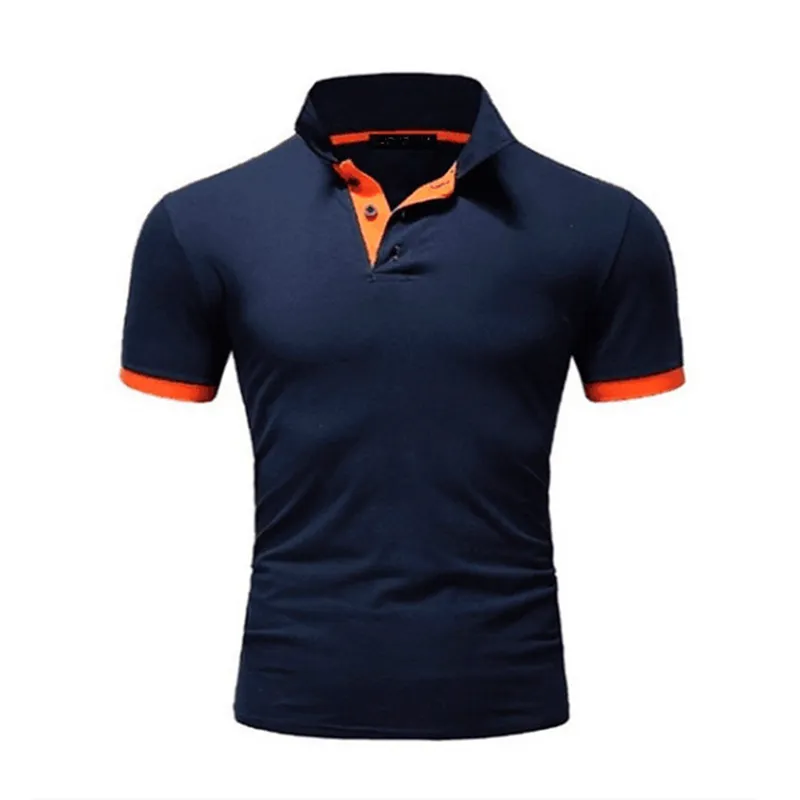 Polo d'été à manches courtes pour hommes, polo à la mode, décontracté, Slim, couleur unie, beau Business, t-shirts pour hommes, vêtements pour hommes 220312