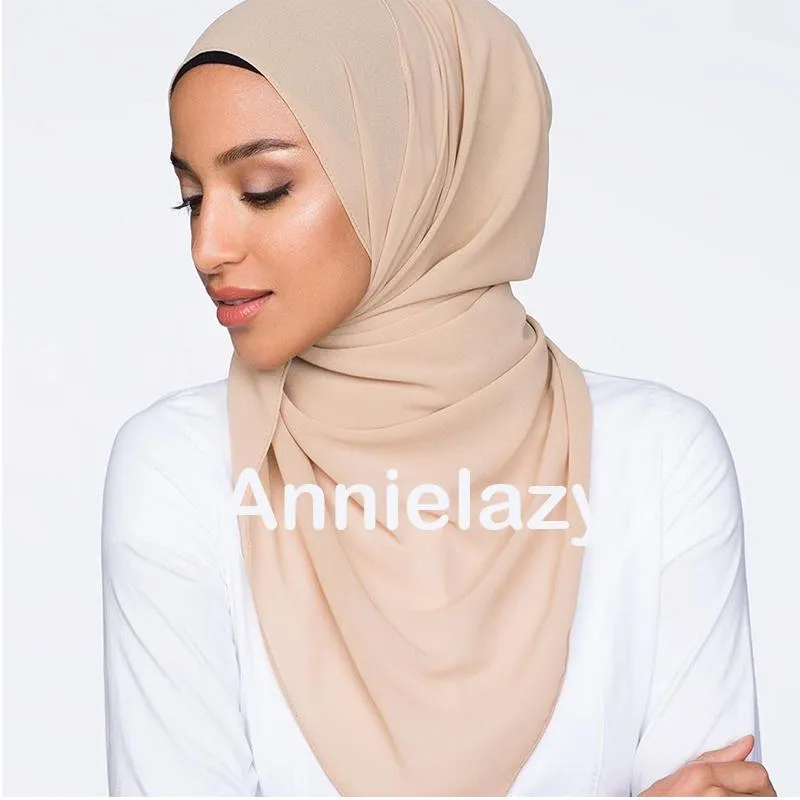 / Femmes Foulard En Mousseline De Soie Plaine Bulle En Mousseline De Soie Hijab Châles Wraps Foulard Femme Bandeau Musulman Hijabs Foulards Bandanas244m