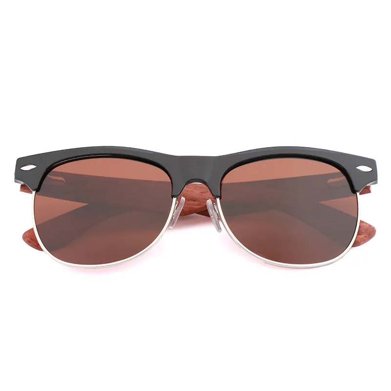 Vrouw houten zonnebril gepolariseerd nieuw pc -frame houten benen mode zonnebril heren handgemaakte brilglazen5035469