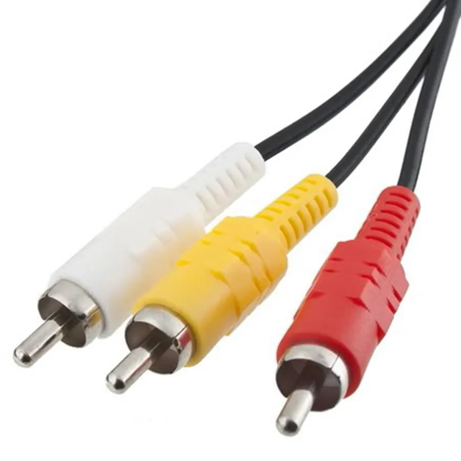 6FT 1.8M Multi Component Games Audio Video Cable Cord to 3 RCA TV Lead for Sony PlayStaion PS2 PS3 Console System