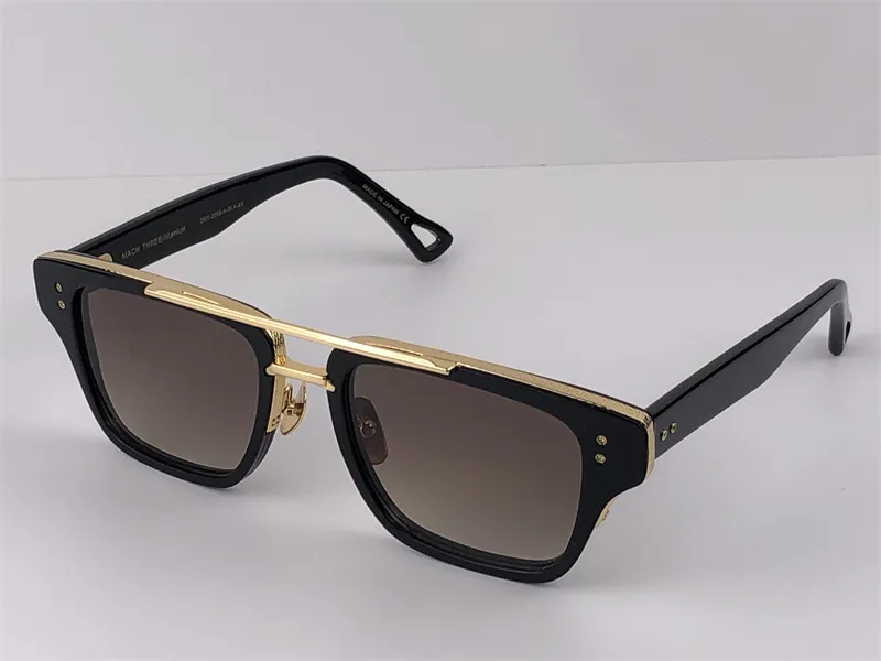 Novos óculos de sol homens projetam óculos de sol vintage Três lentes quadradas quadradas de estilo FSHION UV 400 com estojo de alta qualidade260s