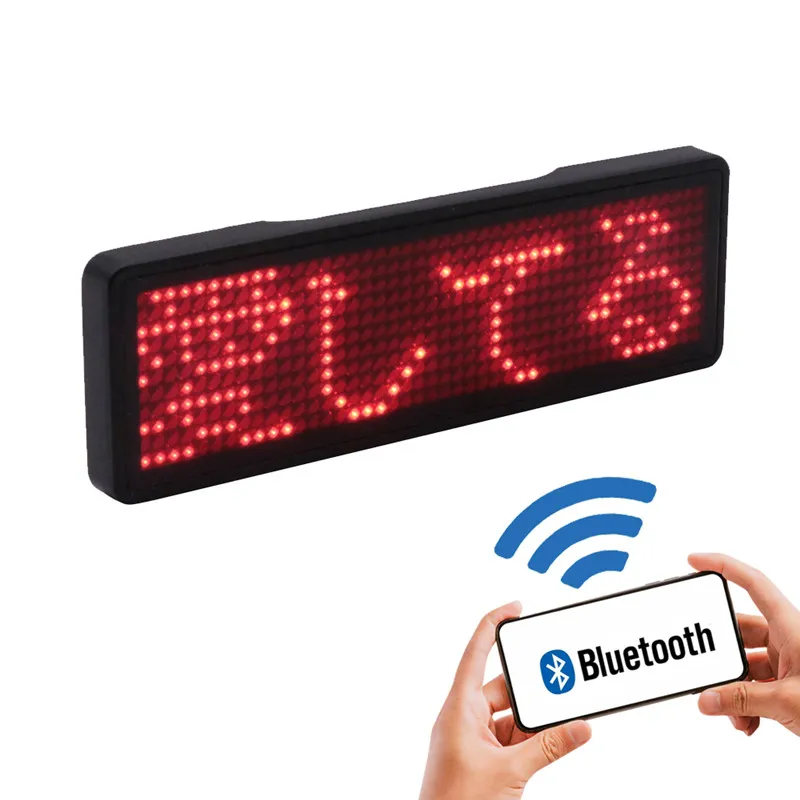 volledig nieuwe Bluetooth LED naambadge verlichting ondersteuning meertalige multi-programma kleine LED's display HD tekst cijfers patroon display244p