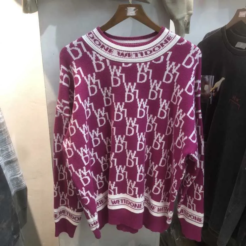 Mäns Tröjor Welldone Fashion Jacquard Loose Sweater Weldone Broderade Mäns och Kvinnors 145