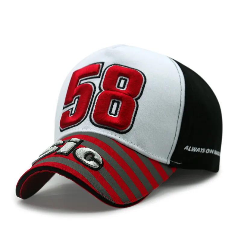 Casquette de baseball italienne souvenir moto gp motorfiets Racer 58 Simoncelli san carlo hiphop pour hommes loisirs Gorras Snapback hats2870