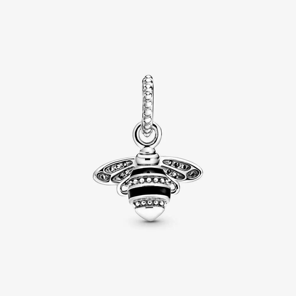 New Arrival 100% 925 sterling silver Sparkling Queen Bee Pendant Fashion Jewelry making for women gifts 200O