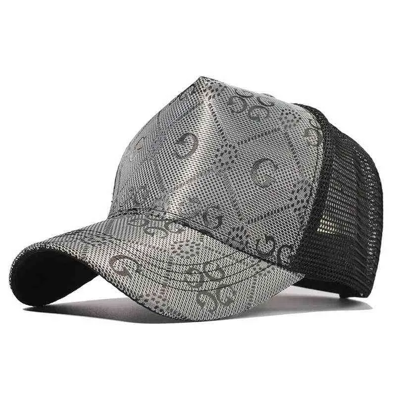 IL KEPS Hommes Casquette de Baseball Pour Hommes Mesh Respirant Net Chapeau De Camionneur D'été Chapeau Snapback De Luxe Impression Femmes Chapeau Coton BQM095 AA220304