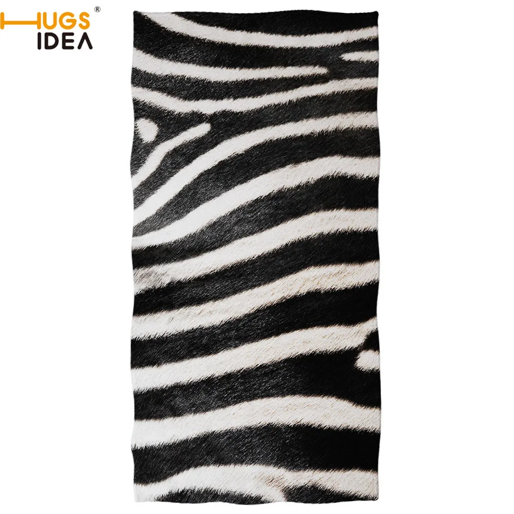Hugsidea leopardo impressão zebra python tigre girafa pele animal praia microfibra banho de secagem rápida mão rosto toalha cobertor 201217166s