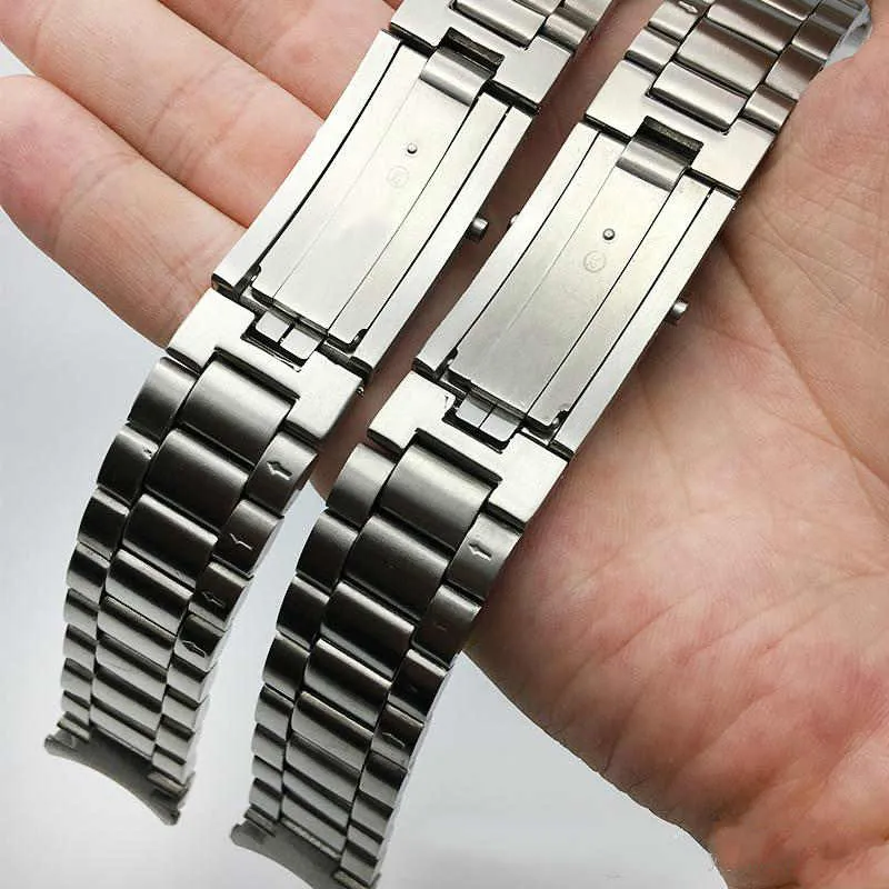 Bracelet de montre en acier inoxydable massif, 20mm 22mm, boucle pliable, pour OMG Watch Ocean 300 600 Man 007 AT150 Watchband213E
