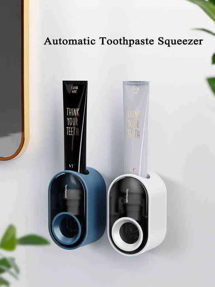 Modischer automatischer Zahnpastaspender, Squeezer, Wandmontage, Badezimmer-Zubehör-Set 211222248i