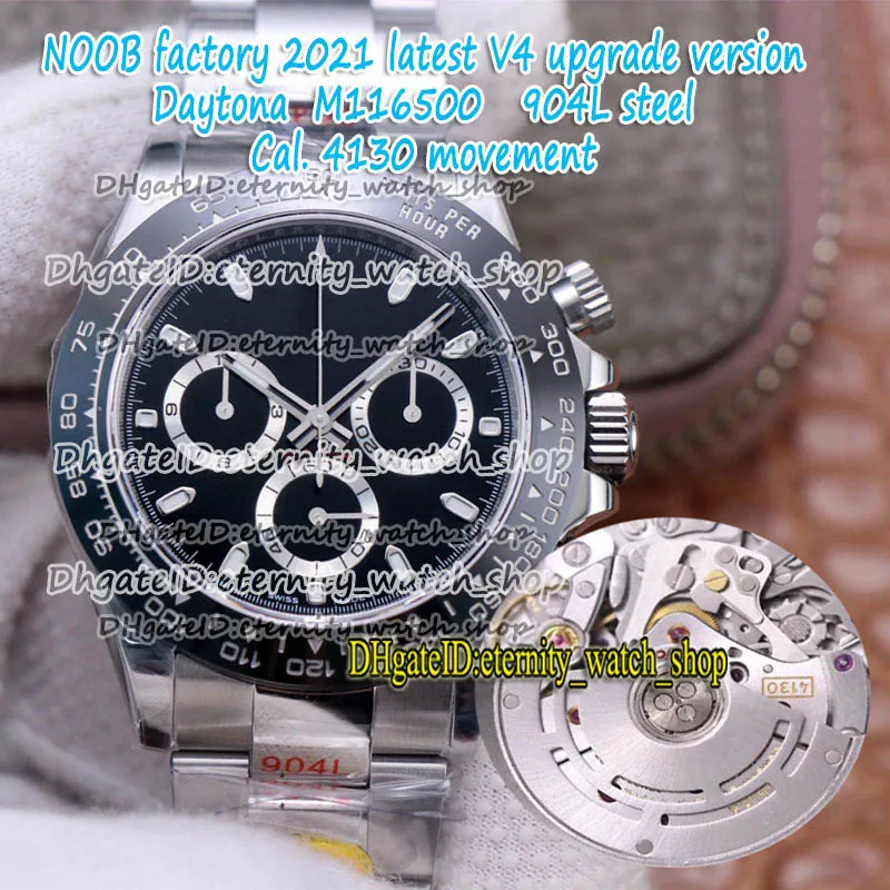 2021 NF V4 version 904L Steel Case Bracelet CAL 4130 SA4130 Chronograph Automatic Chestnut Brown Ceramic Bezel Mens Watch 116506 e271c