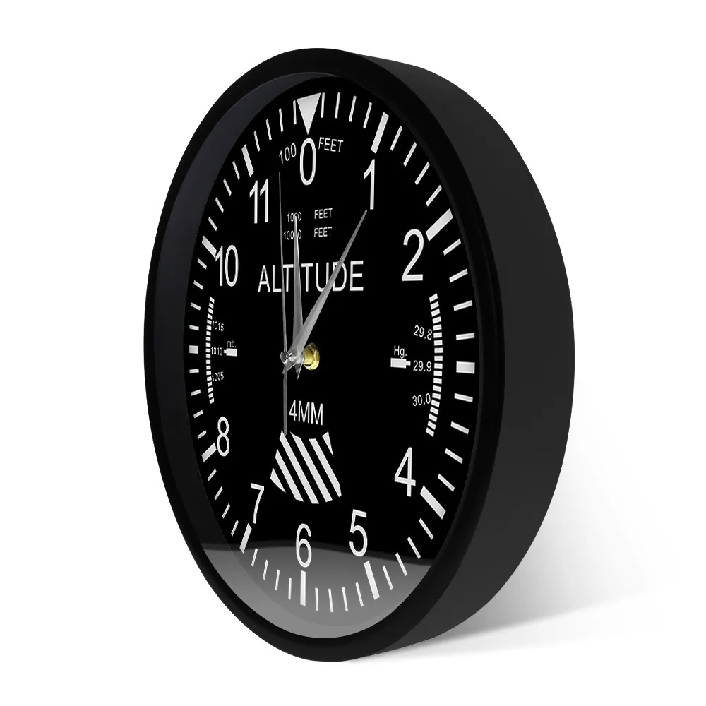 Zegar ściany wysokościomierza śledzenie pilotażowe płaszczyzna powietrza Wysokość Pomiar Nowoczesne zegarek ściany