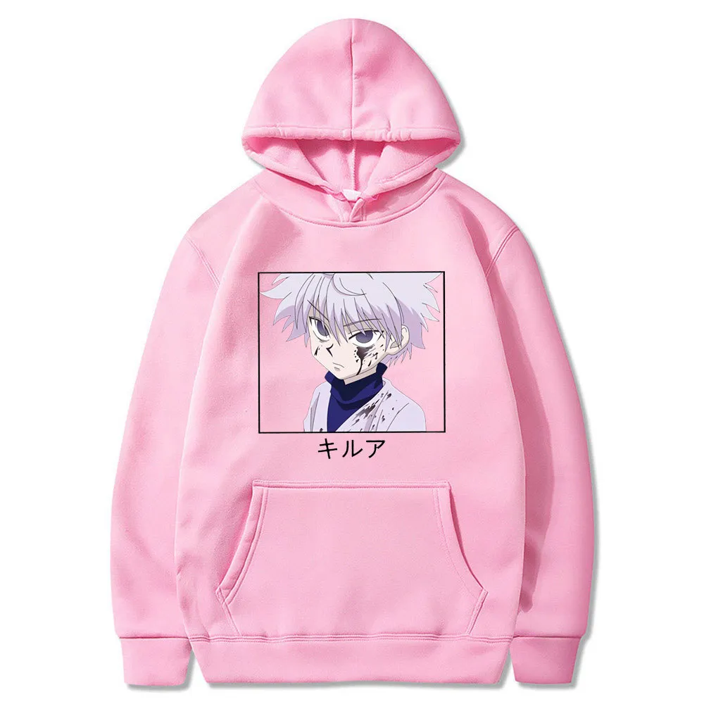 2020 Ny Anime Hunter X Hunter Killua Leorio Kurapika Gon Hisoka Pullover Hoodie Streetwear Toppar Mode Hoodie Men X1227