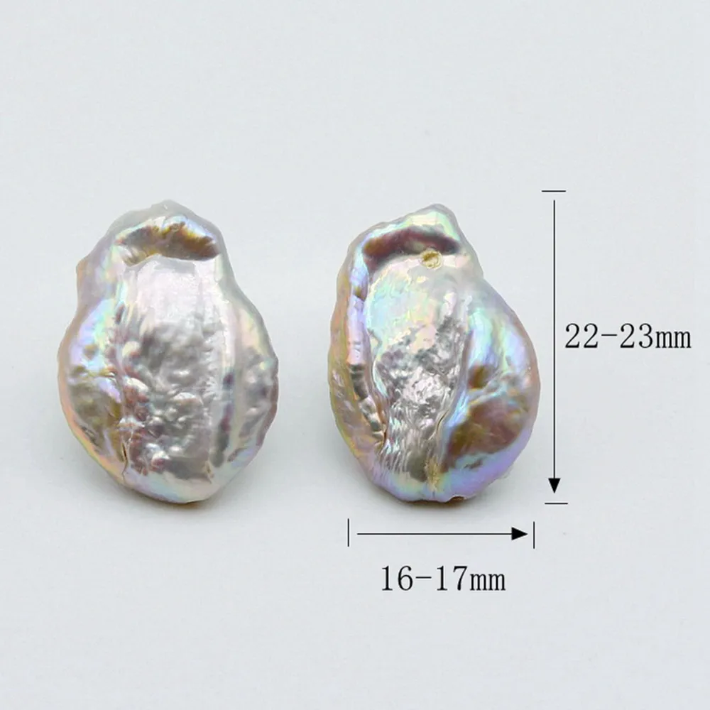 Pendientes de perlas perlas de gran tamaño perlas barrocas naturales blancas regalo de plata 925 para mujer 3267899