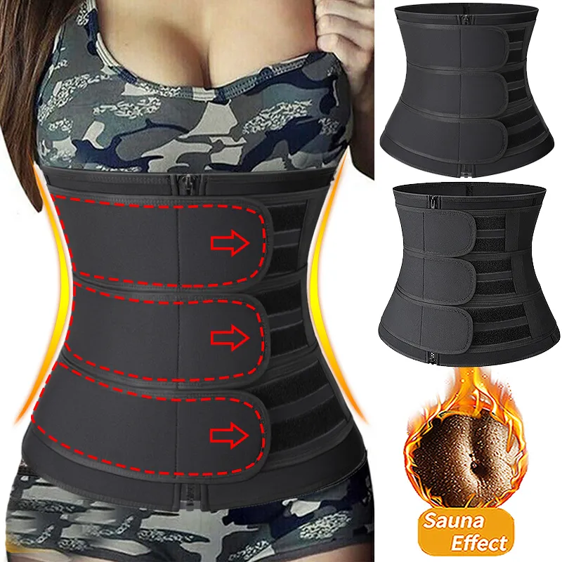 Néoprène Sweat Taille Entraîneur Body Shaper Tummy Corset Minceur Ceinture Shapewear Perte de poids Bande de ventre Sports Girdles Ceinture d'entraînement LJ201209