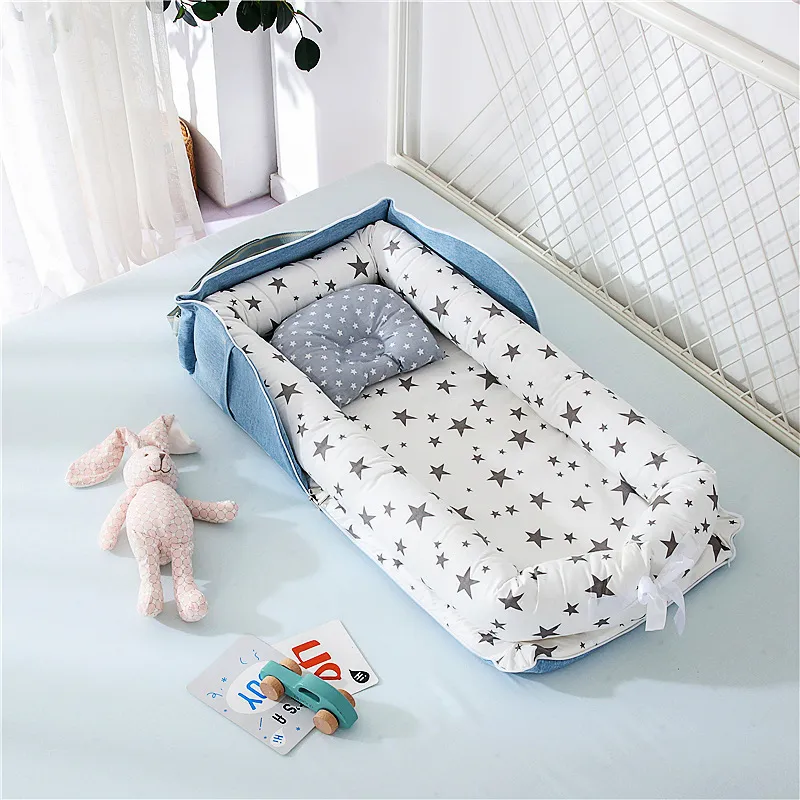 Portable nouveau-né bébé berceau nid lit pour bébé garçons filles voyage infantile coton berceau berceau bébé ensemble de couchage 2011285577943