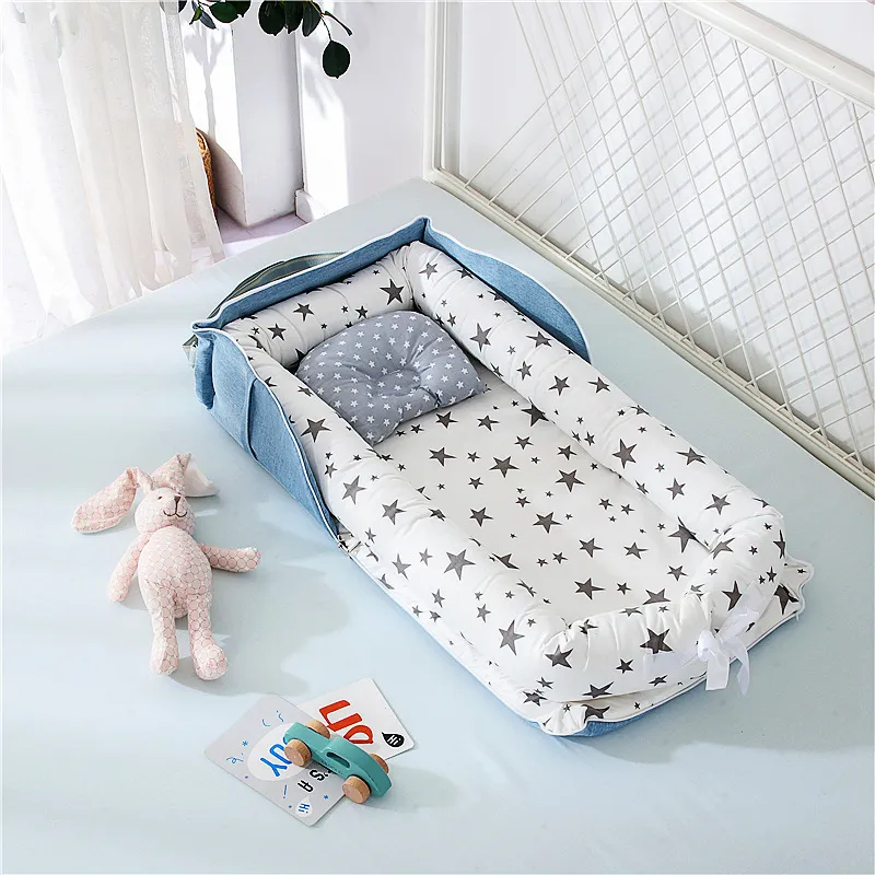 Przenośne nowonarodzone łóżeczko dla dzieci dla dzieci dziewczęta podróżne dla niemowląt bawełniana kołyska łóżeczko spanie w 2011285577943