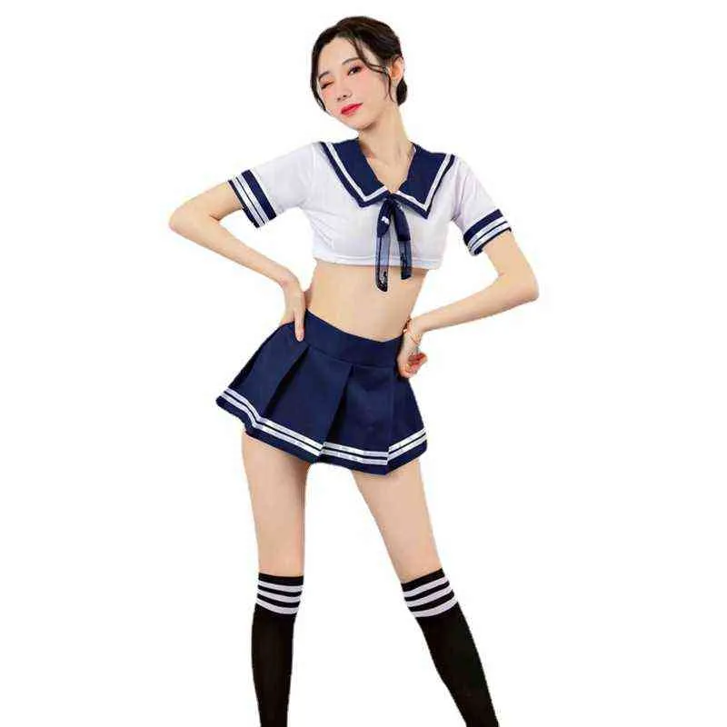 4xl Plus Size School Ученичная форма японская школьница эротическая горничная костюм секс мини -юбки Сексуальная косплей -нижнее белье Exotic 213503003
