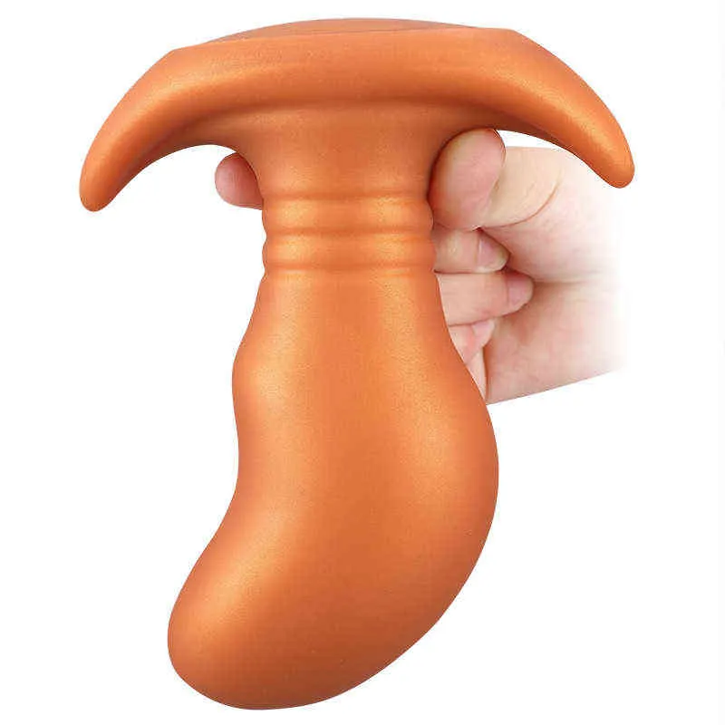 NXY Dildos Anal Toys Liquid Silica Gel Pea Shaped Vestibular Plug Masturbation Device for Men and Women Soft External Expansion Fun Adult Products 0225