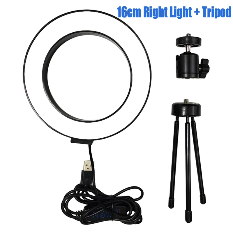 26 cm / 16 cm LED Halka Işık Dim Fotoğraf Aydınlatma Kamera Telefon Stüdyosu Selfie Halka Lamba Masa Tripodları için Makyaj Canlı Video