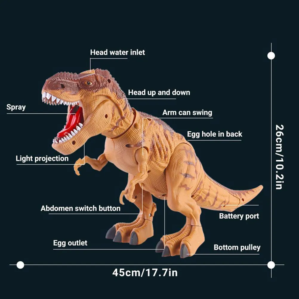 الرش الإلكتروني وضع البيض المشي Dinosaur إسقاط رذاذ عمل ديناصور لعبة الأطفال هدية عيد ميلاد LJ2011055222989