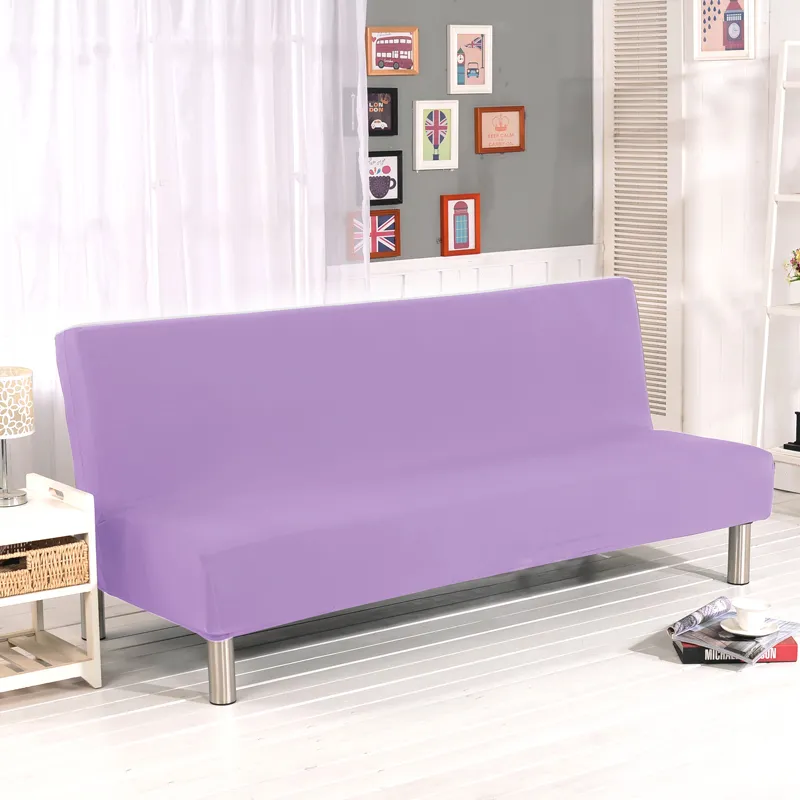 Сплошной цвет складной диван-кровать Крышка Диван охватывает охватывает спандекс Стручка Эластичный материал Двойное сиденье Крышки чехол для гостиной 201119