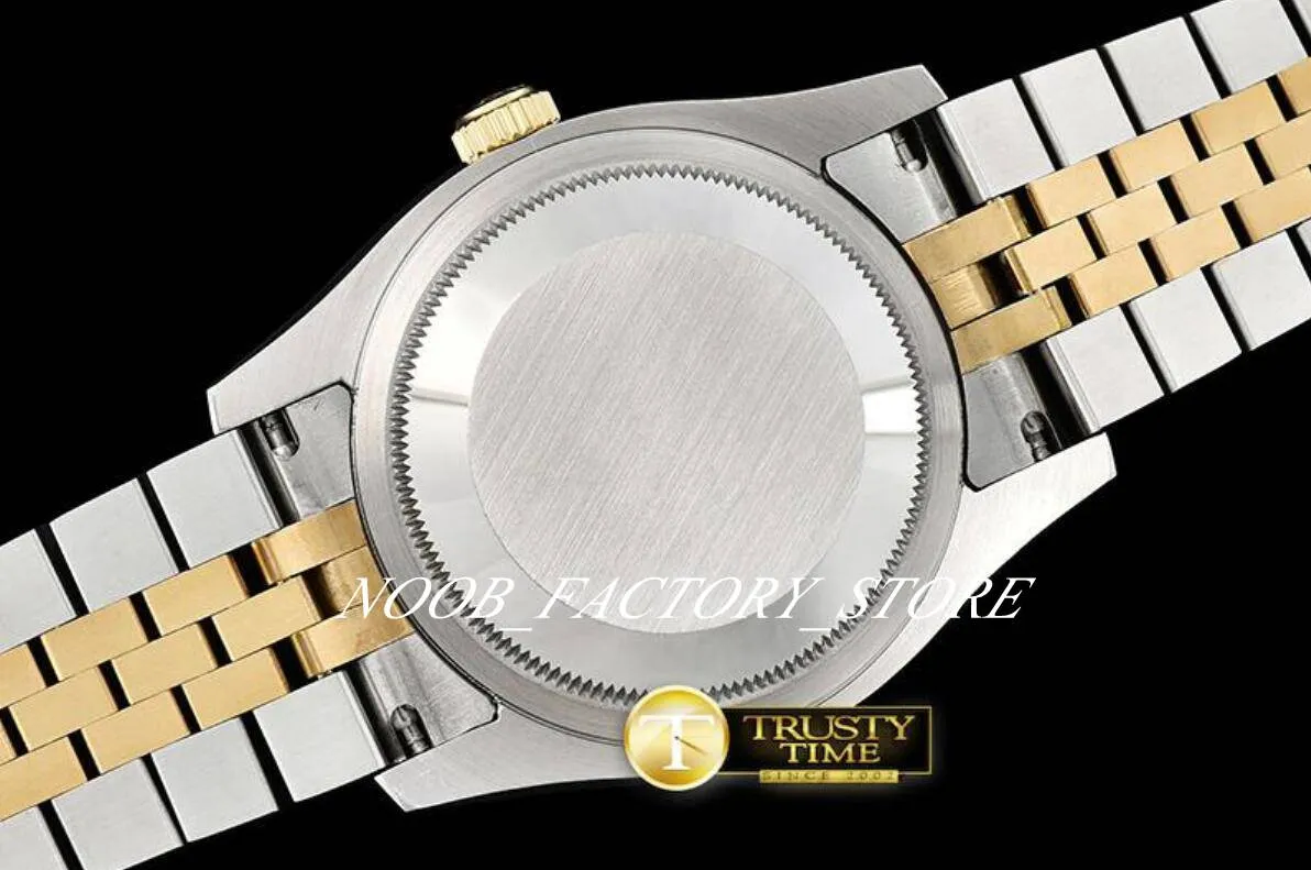 Watches Men New Factory DJ 36mm Two Tone Gold Jub RG SS black Thick Lume sapphire Luminescent Dial Diamond Bezel Automatic Movemen254q