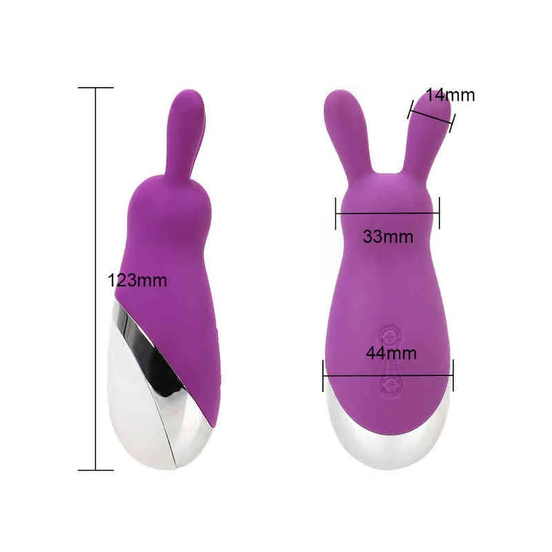 NXY Vibrateurs Olo Mignon Lapin Vibromasseur Trois Têtes Clitoris Vagin Stimulation g Spot Corps Masseur Sex Toys pour Femme Masturbation Féminine 0105