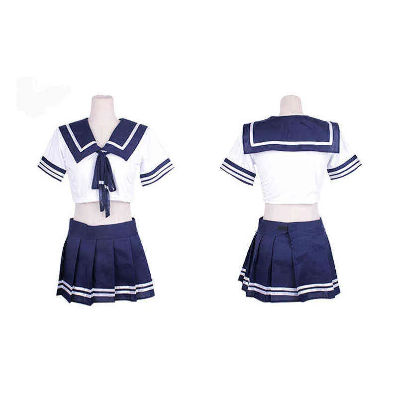 4xl Plus Size School Ученичная форма японская школьница эротическая горничная костюм секс мини -юбка сексуальная косплей -нижнее белье Exotic 211267134