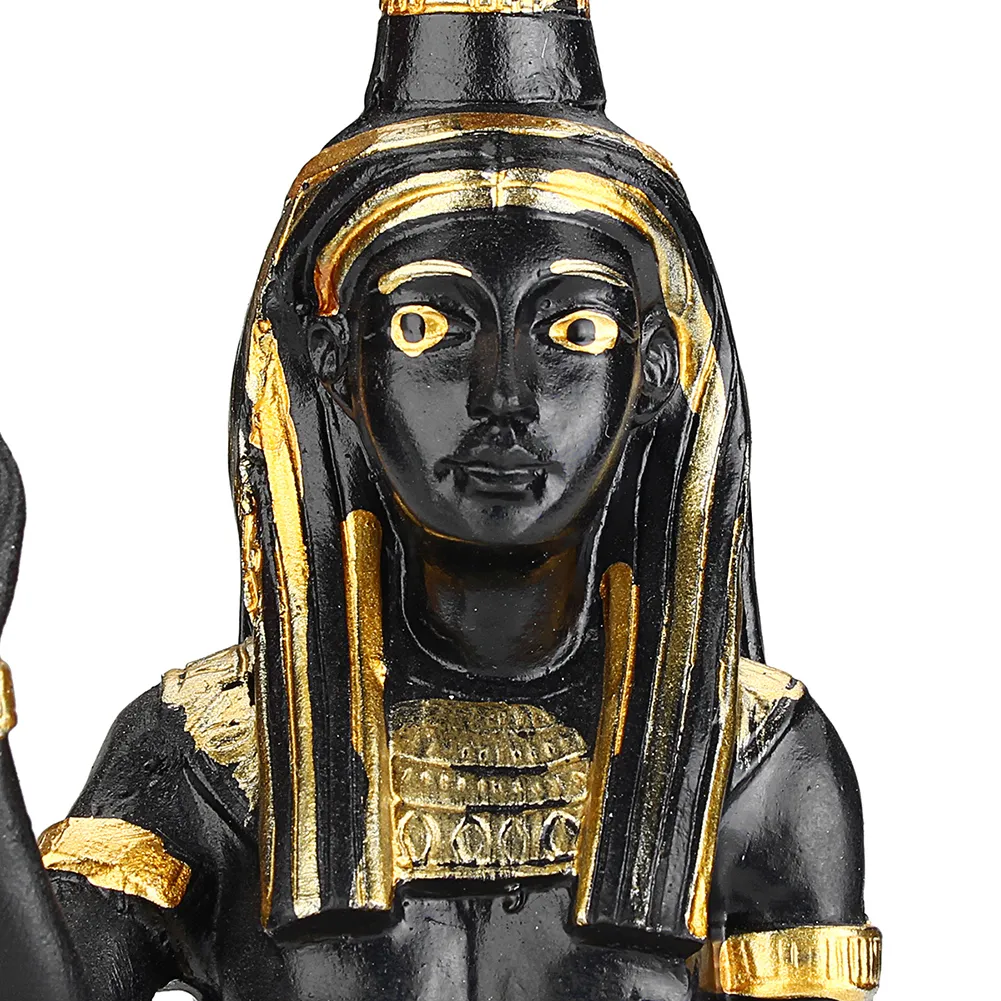 Deusa egípcia vintage estatueta castiçal home desktop decoração de resina criativa artesanato de artesanato tabela decoração y02761348