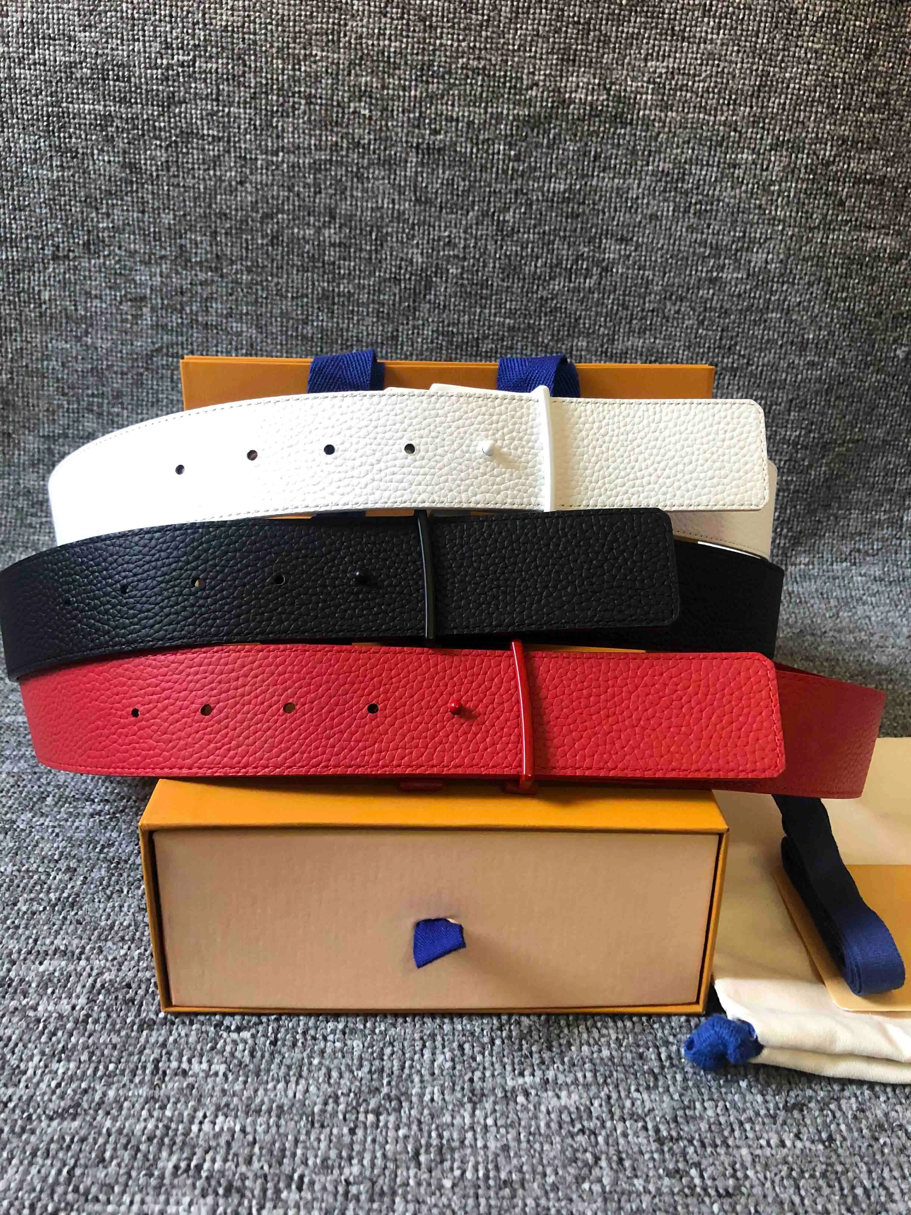 quality black white red genuine leather men belt with box men designers belts women belts designer belts 12278a