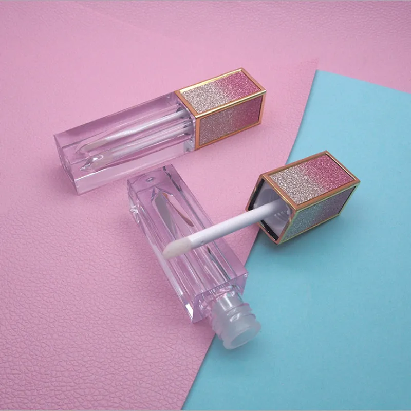 4,5ml esvaziamento lipgloss garrafas de contêineres quadrados labial brilho tubos líquidos batom frascos labial esmalte pacote labial frascos