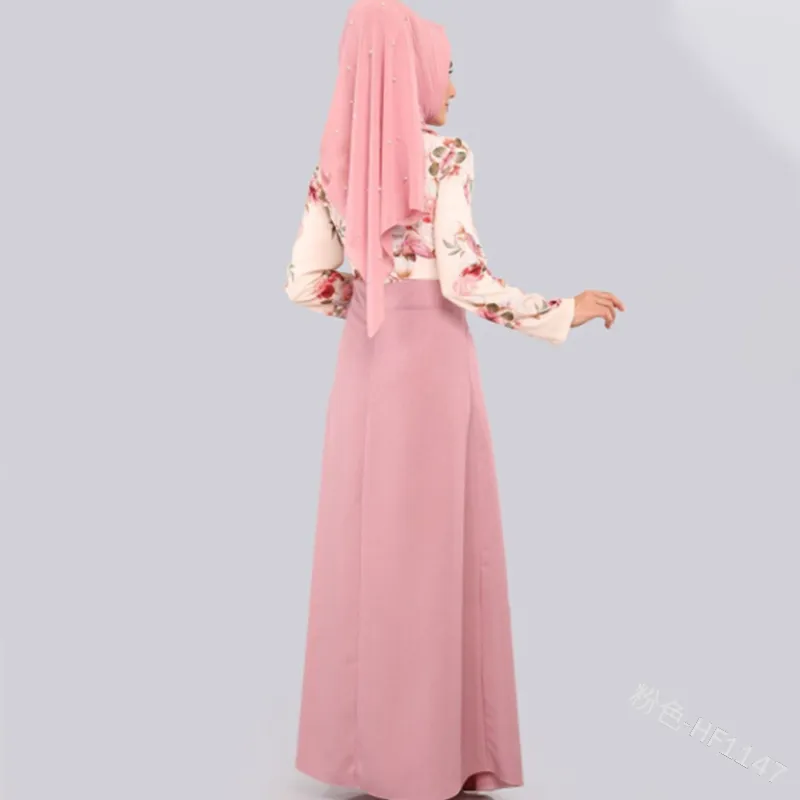 Ramazanya Eid Abaya Türkiye Arapça Başörtüsü Müslüman Uzun Elbise Dubai Kaftan Fas Kaftan Elbise Vestidos Robe Musulmane Longue Femme LJ200826