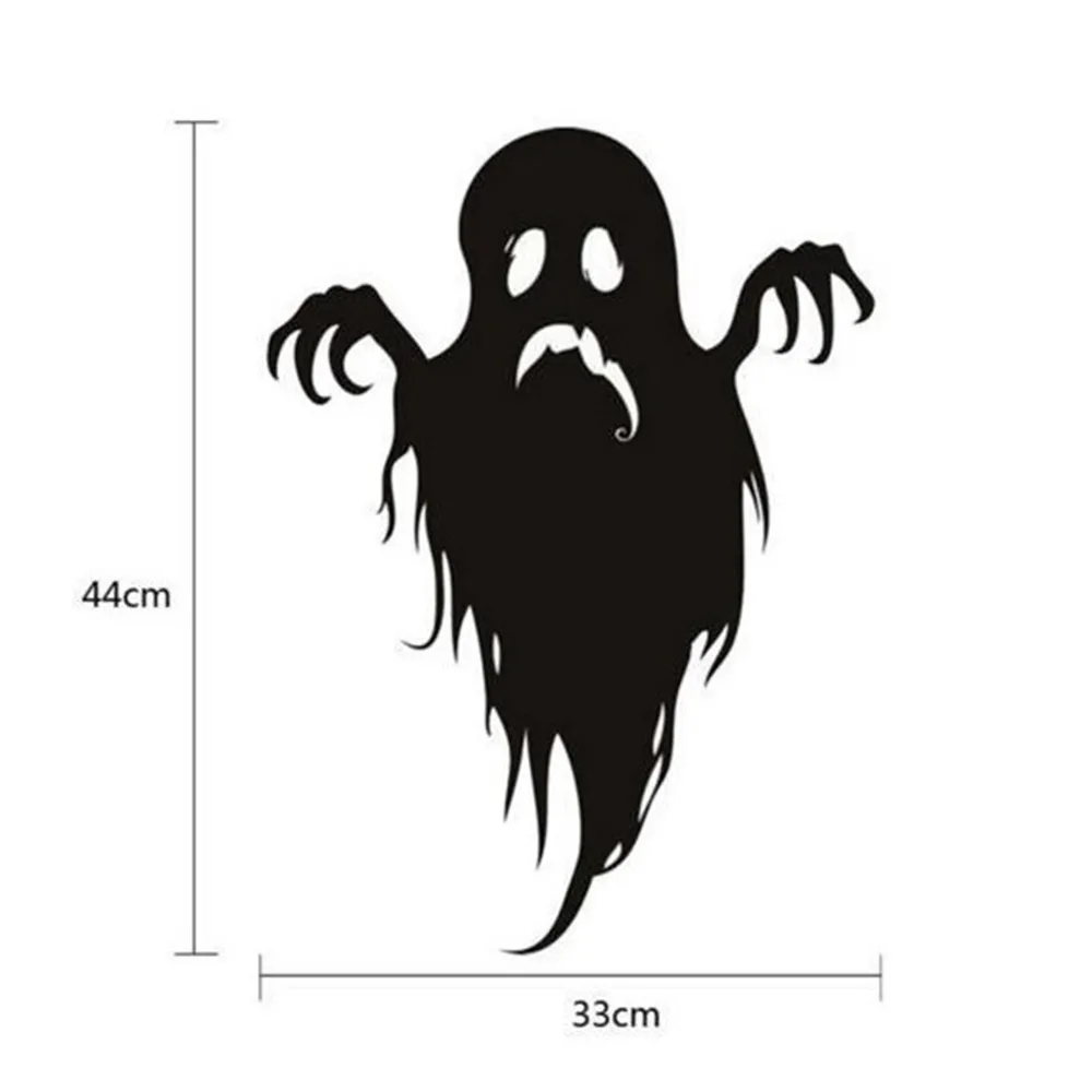 Halloween Ghost-serie Muurstickers Creatieve gesneden PVC-lijm Waterdicht voor Home Decor 44 * 33cm / 17.32 * 12.99 inch.