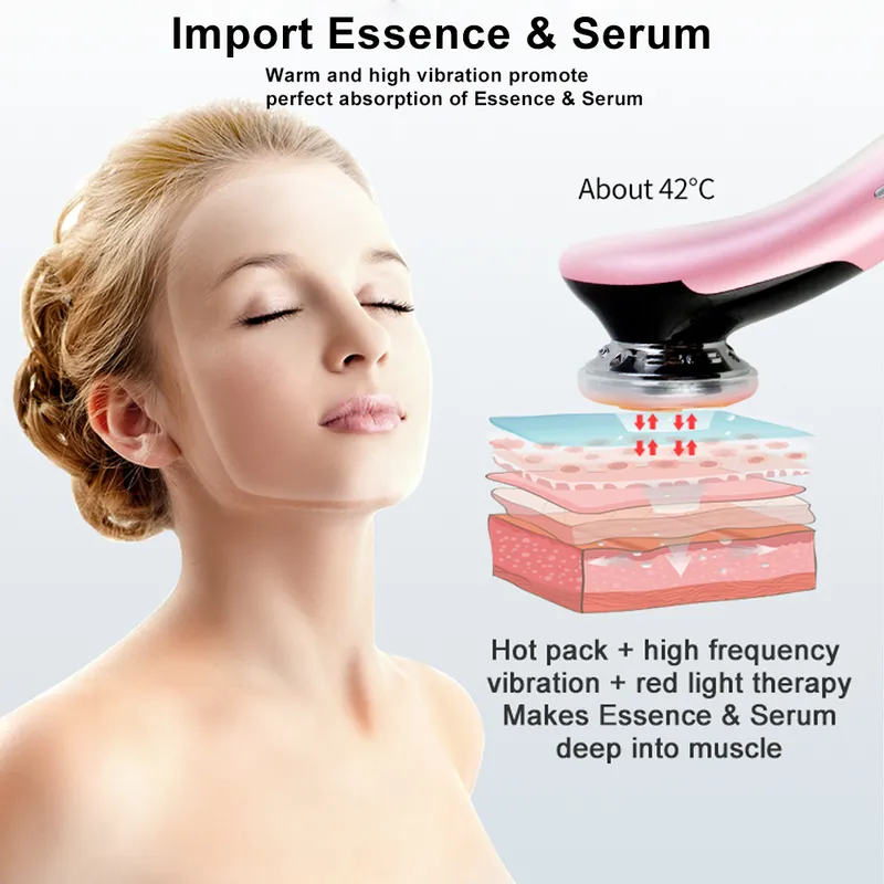 EMS masseur thérapie par la lumière LED Vibration sonique dispositif de levage du visage traitement frais dissolvant de points noirs produits de beauté 220216