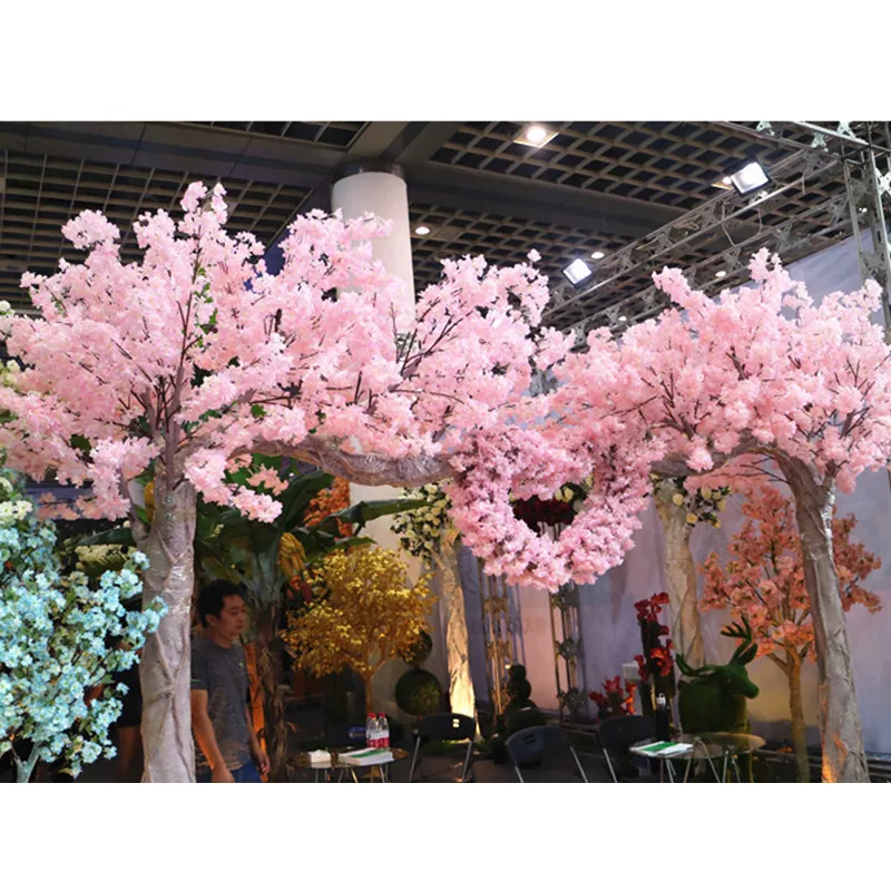 160 heads silk cherry blossom silk artificial flower bouquet artificial cherry blossom tree for home decor for DIY wedding decor Z230O