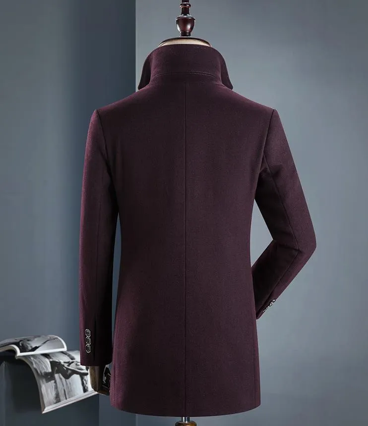 BATMO arrival winter high quality wool thicked trench coat menmens wool thicked jackets k627 201116